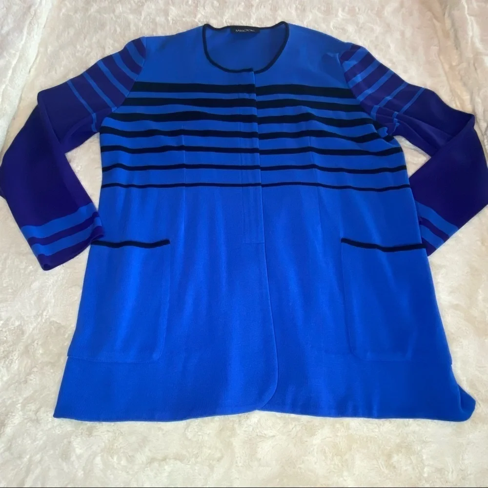Misook Sz 0X Blue Purple Cardigan - Picture 9 of 9